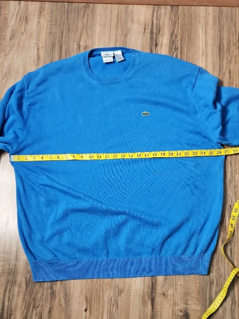 Lacoste Men’s Crewneck Sweater in Light Blue with Croc Logo